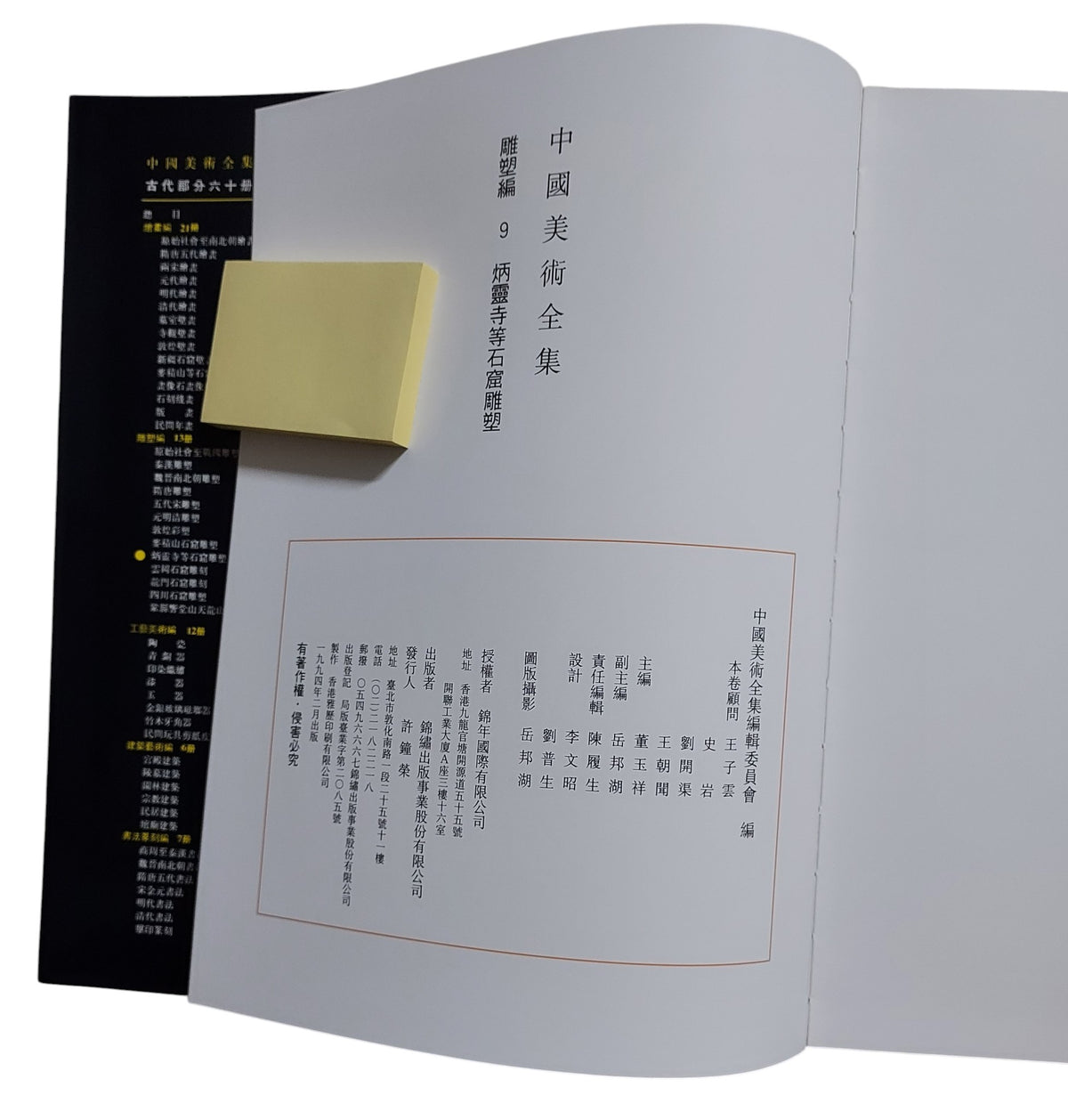 中國美術全集｜雕塑編9 炳靈寺等石窟雕塑｜書況